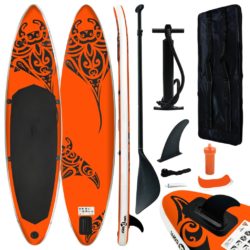Designer Inflatable Paddleboard Set in Bright Orange - Choice of Sizes