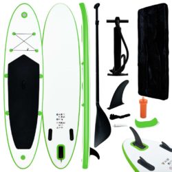 Inflatable Paddleboard Set in Green and White - Choice of Sizes