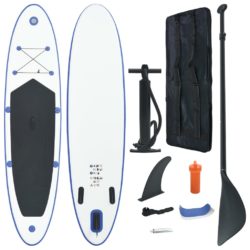 Inflatable Paddleboard Set in Blue and White - Choice of Sizes