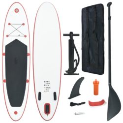 Inflatable Paddleboard Set in Red and White - Choice of Sizes
