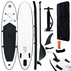 Inflatable Paddleboard Set in Black and White - Choice of Sizes