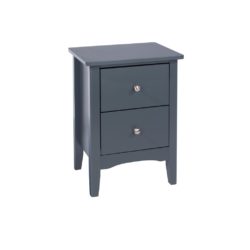 Bedford Dark Blue Bedside Table with 2 Drawers