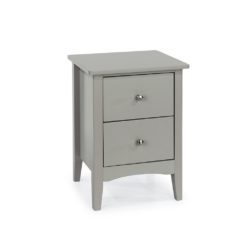 Bedford Grey Bedside Table with 2 Drawers