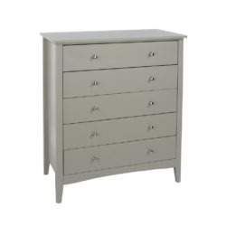 Bedford Grey Chest of 5 Drawers