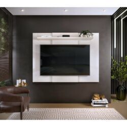 Extendable Wall Mounted TV Back Panel - Grey, White or Oak Wood Effect
