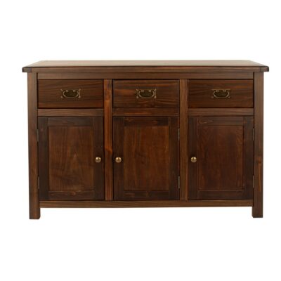 Baltimore Colonial Large Dark Wooden Sideboard with Drawers in a Deep Oak Finish