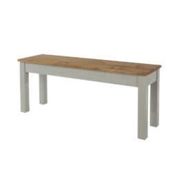 Catrell Solid Pine Wood Grey Dining Bench - Choice of Sizes