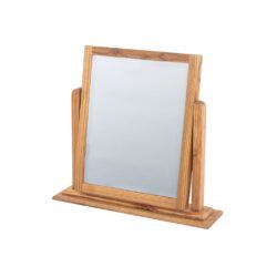 Colonial Wooden Dressing Table Mirror with Stand & Oak Finish