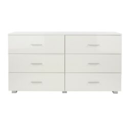 Arctic Gloss Large White Chest of Drawers Sideboard
