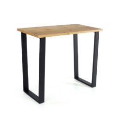 Harlow Industrial Wooden Console Table with Black Metal Legs