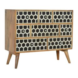 Bone Inlay Wooden Chest of Drawers