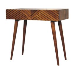 Lucie Modern Wooden Chestnut Console Table with Drawers