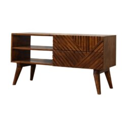 Lucie Modern Wooden Chestnut TV Cabinet with Drawers