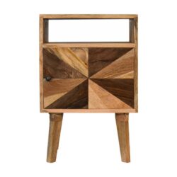Shirin Modern Wooden Bedside Cabinet with Two Tone Design