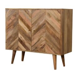 Madina Modern Wooden Cabinet with Parquet Wood Design