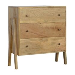 Rustic Wooden Chest of Drawers with a Trestle Style
