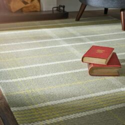 Ainsley Pure Wool Beige and Mustard Tartan Rug - Choice of Sizes