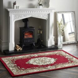 Chester Patterned Traditional Red Rug - Choice of Sizes