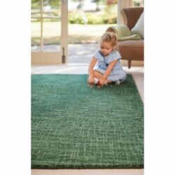 Coll Pure Wool Dark Green Rug - Choice of Sizes