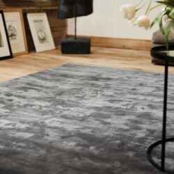 Kayla Luxury Dark Grey Silky Rug - Choice of Sizes