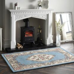 Chester Patterned Traditional Blue Rug - Choice of Sizes