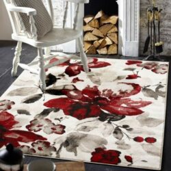 Prairie Bold Red Floral Rug - Choice of Sizes