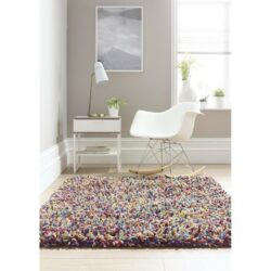 Robson Multicoloured Shaggy Rug in Pure Wool - Choice of Sizes