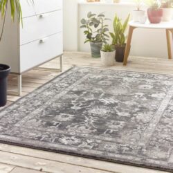 Annbank Patterned Traditional Light Grey Rug - Choice of Sizes