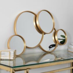 Decorative Multi Circle Gold Mirror