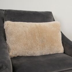 Shena Deluxe Beige Sheepskin Cushion - Square, Round or Long