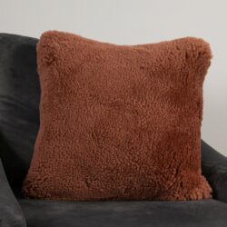 Shena Deluxe Orange Rust Sheepskin Cushion - Choice of Shapes