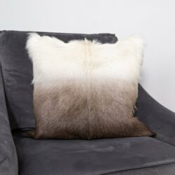Luxury Ombre Goatskin Fur Cushion - Grey, Pink or Brown
