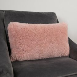 Shena Deluxe Soft Pink Sheepskin Cushion - Square, Round or Wide