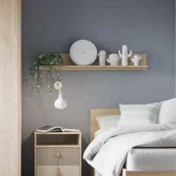 Cora Modern Light Wooden Shelf 120cm