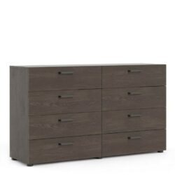 Deacon Modern Large Dark Wooden Chest of Drawers Sideboard