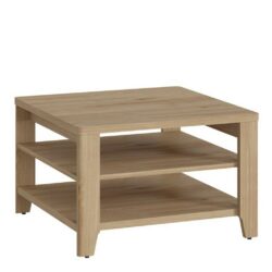 Fernando Square Modern Wooden Coffee Table with Undershelf