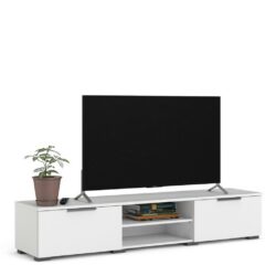 Manhattan Modern Extra Large White TV Cabinet with Drawers