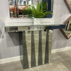 Mirrored Glass Art Deco Console Table