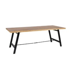Radley Industrial Wooden Dining Table with Black Metal Legs - Choice of Sizes