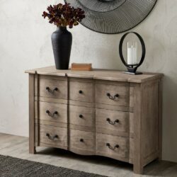 Durham French Rustic Vintage Wooden Chest of Drawers
