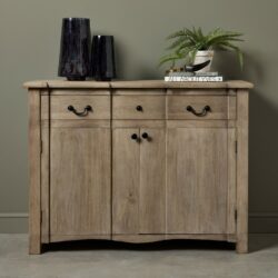 Durham Rustic French Vintage Wooden Sideboard with Drawers
