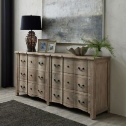 Durham Rustic Large Vintage Wooden Chest of Drawers or Sideboard