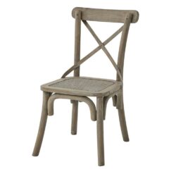 Durham Rustic Vintage Wooden Dining Chair with Rush Seat