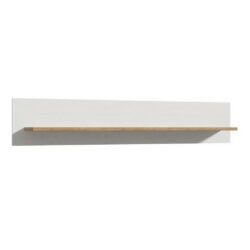 Chicago Modern White Shelf with Oak Wood Effect