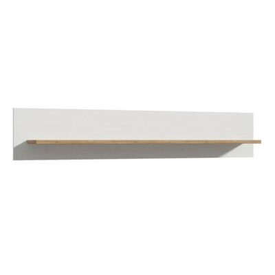Chicago Modern White Shelf with Oak Wood Effect