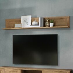 Ashdown Modern Wooden Shelf in Rich Oak 170cm