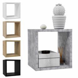 Genesis Single Cube Display Unit - White, Oak, Grey or Black