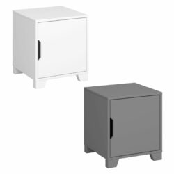 Libra Modern Bedside Table - White or Grey Options