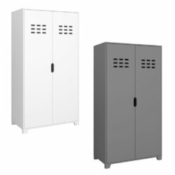 Libra Modern Double Wardrobe - White or Grey Options