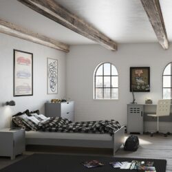Libra Modern Grey Single Bed